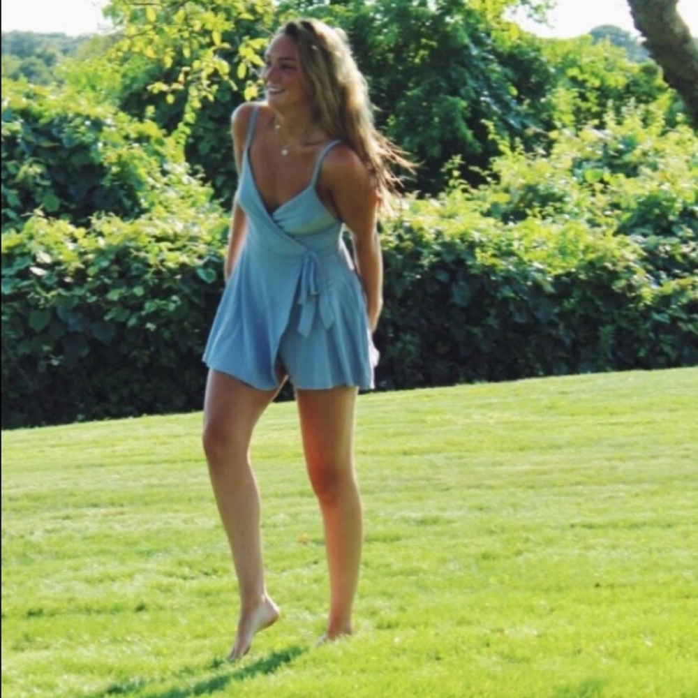 Baby blue romper